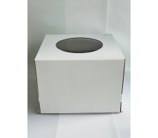Коробка для торта г/ф с окном 40*40*290см (дно 5-слойное)
