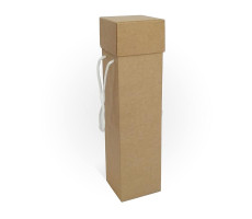 Коробка под бутылку ручки бумага КРАФТ 80х100х360 песочный